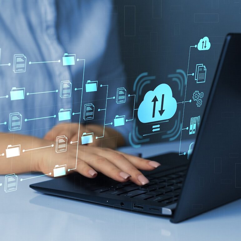 FTP(File Transfer Protocol) files receiver and computer backup copy. File sharing isometric. Exchange information and data with internet cloud technology. Digital system for transferring documents and FTP(File Transfer Protocol) files receiver and computer backup copy. File sharing isometric. Exchange information and data with internet cloud technology. Digital system for transferring documents and